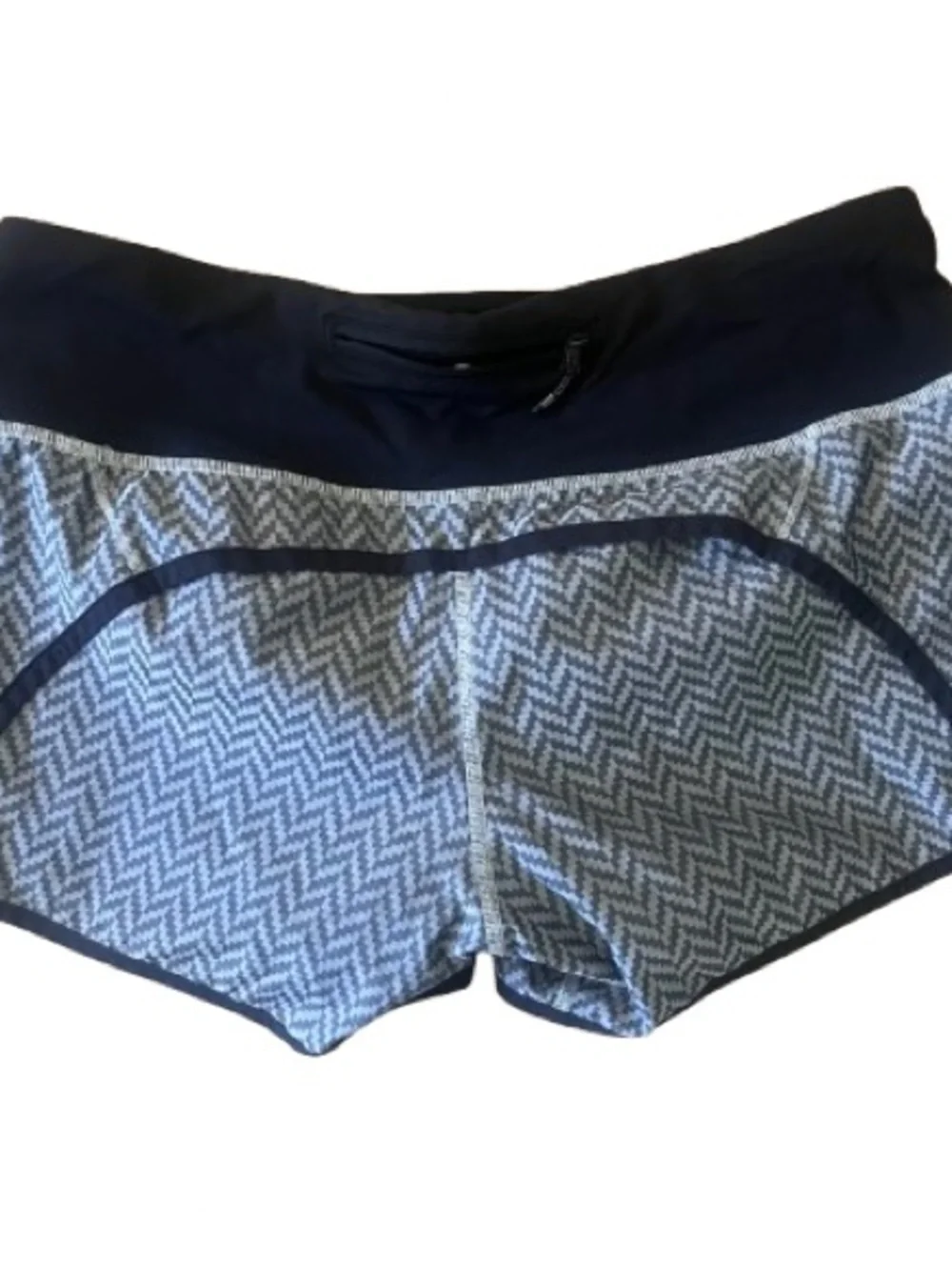 Lululemon Run Times Short *2 Giant Herringbone Swift Black White 6